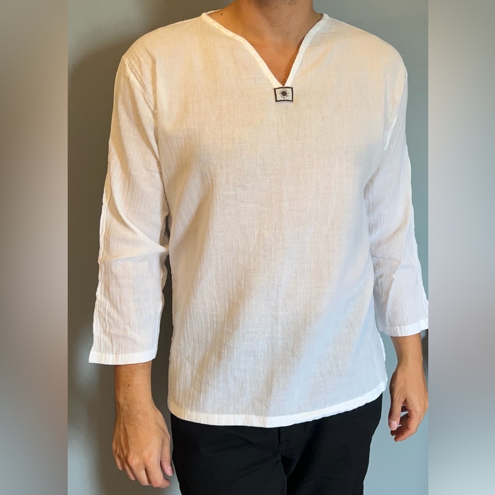 White Men's Casual Shirt
